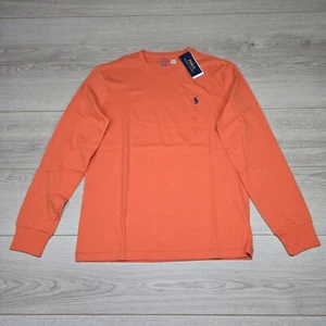 Polo Ralph Lauren Men's S Orange Long Sleeve T-Shirt Crew Neck Classic Fit NWT - Picture 1 of 5
