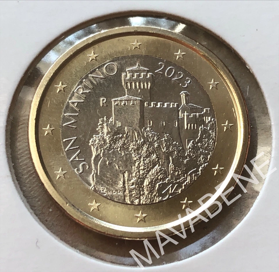 SAN MARINO 2023 SECONDA TORRE MONETA 1 EURO NUOVA FDC da rotolino - Imagen 1 de 1