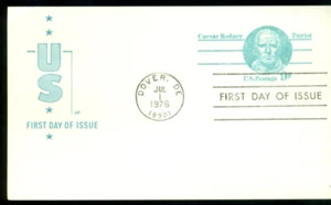 1976 tarjeta postal FDC - Scott # UX70 - House of Farnam Cachet UA - Imagen 1 de 1