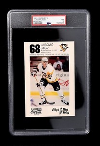 1990-91 Jaromir Jagr (RC) Rookie Card Coke/Elby's Penguins - PSA 7, TOTAL POP 1!