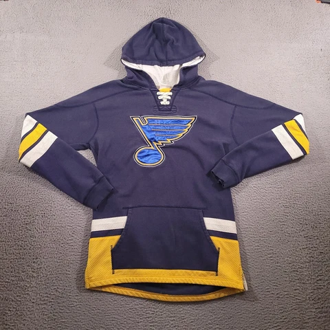 St Louis Blues Hoodie Mens Medium Blue CCM NHL Hockey Team Sports Logo Sweater Cover