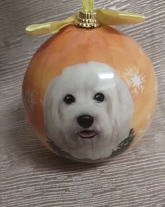 Decorazione natalizia per cani cubana in bichen/havanese, infrangibile - Foto 1 di 6