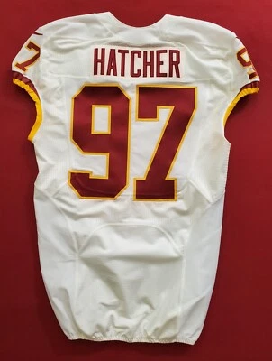 #97 Jason Hatcher of Washington Redskins NFL Game-Issued Road Jersey - 60560 - Image 1 of 4