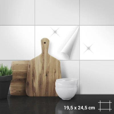 Fliesenaufkleber 19,5 x 24,5 cm für Küche, Bad, Dusche, Farben Matt Glanz - Bild 1 von 4