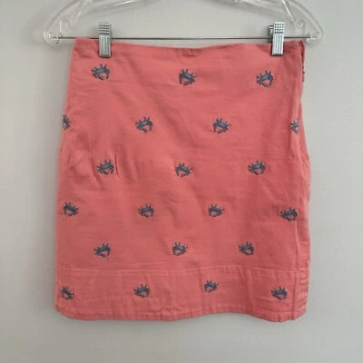 Falda de cóctel Castaway Nantucket Island para mujer talla 0 coral cangrejo vacaciones Foto 1 de 4