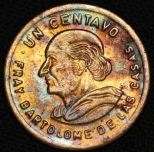 GUATEMALA ~ 1991 ~ 1 Centavo ~ UNC ~ RAINBOW TONING ~ 1 Coin Only ☘️ V -#491 ☘️ - Picture 1 of 4