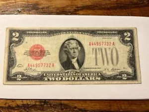 1928 2 Dollar USN Tate/Mellon F+ #10984 - Picture 1 of 8