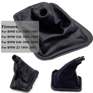 Palanca de cambios manual de cuero palanca de cambios botas cuello para BMW E34 E36 E46 Z3 - Imagen 1 de 6