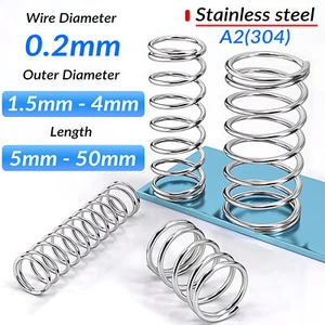 Compression Spring Pressure Small Spring 304 Stainles Steel Wire Dia 0.2mm - Picture 1 of 9