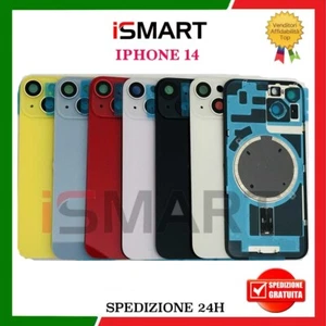 SCOCCA POSTERIORE PER IPHONE 14 VETRO BACK COVER GLASS - Zdjęcie 1 z 8