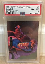 1994 MARVEL MASTERPIECES POWERBLAST GAMBIT PSA 8 NEAR MINT - MINT