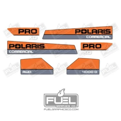 Polaris Ranger 4000D AWD Pro XD Utility Vehicle Replacement Vinyl Decal Set UTV - Image 1 of 2