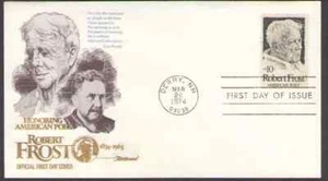 US. 1526.10c. Robert Frost (1873-1963) Poet. Fleetwood FDC. 1974 -5 - Picture 1 of 1