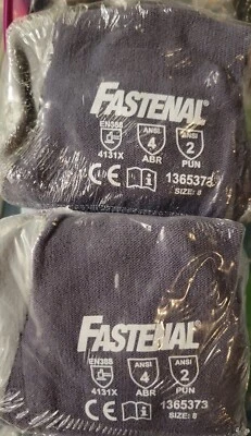 2 Pairs of Fastenal Safety Gear Work Gloves (M/Medium) - Size 8 NEW