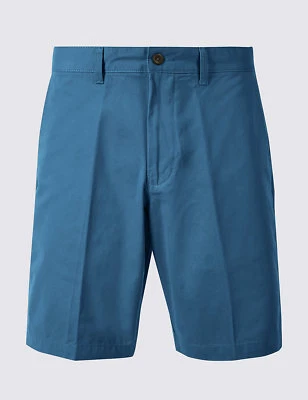 Mens Ex m&s Pure Cotton Chino Shorts 3 Colours Marks & Spencer  BNWOT ! - Image 1 of 4