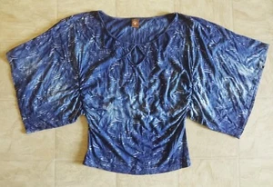 Language Anthropologie Blue Tie Dye Wide Sleeve Hobo Tunic Shirt Womens Small - Bild 1 von 2