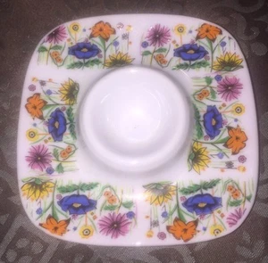 Floral Jewelry Tray/Candle Holder By Guillen PORCELANA-CORTTY PRIMAVERA (SPAIN) - Picture 1 of 8