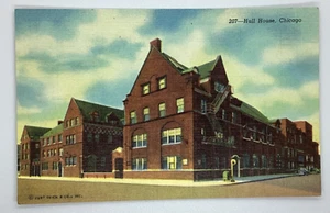 Postcard Hull House Social Settlement South Halsted Polk Chicago Illinois H415 - Imagen 1 de 2