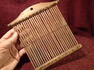 ANTIQUE 1700/1800-s WEAVING WOOD TAPE LOOM PRIMITIVE FOLK ART SWEDEN SWEDISH - Picture 1 of 12