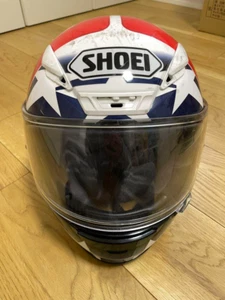 SHOEI helmet white/red/blue L Size (59cm) Good Condition Used F/S Japan - Picture 1 of 9