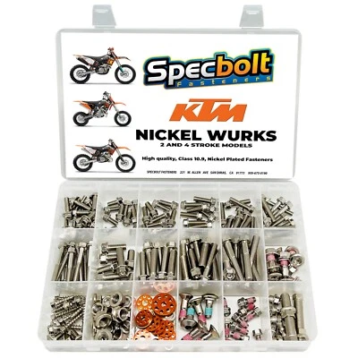 Specbolt Nickel Wurks Bolt Kit Fits KTM SXF EXC-F XC XC-W SX-F Titanium Look - Image 1 of 4