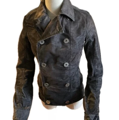 Chaqueta DIESEL Negra Marrón Pana Algodón Doble Pecho De Colección Foto 1 de 4