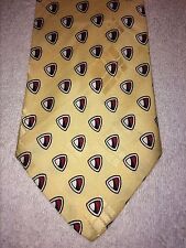 RALPH LAUREN MENS TIE PALE YELLOW WITH RED AND WHITE ACCENTS 3.5 X 60