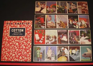 1942 Cotton Industry Educational Set (1 Unused Album & Uncut Sticker Sheet) - Picture 1 of 2