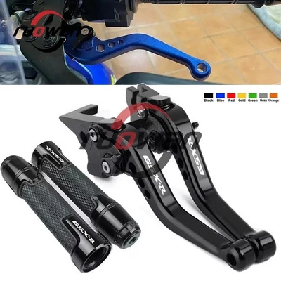 Empuñaduras de manillar CNC palancas de embrague de freno cortas para Suzuki GSX-R GSXR 600 750 1000 Foto 1 de 4