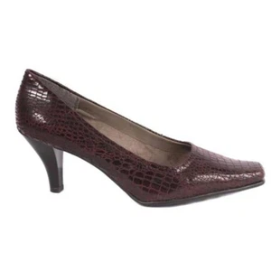 NEW Aerosoles Envy Wine Burgundy croc 11 heels (bin 5) - Picture 1 of 6