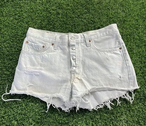Levi’s 501 Cut Off Denim Shorts Size 28 - Picture 1 of 8