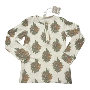 Kate Quinn Long Sleeve Basic Cuff Henley Tee Shirt - Picture 1 of 3