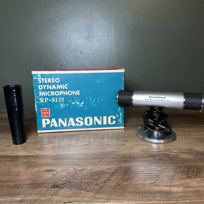Vintage Panasonic Stereo Dynamic Microphone RP-8135 Japan - Image 1 of 4