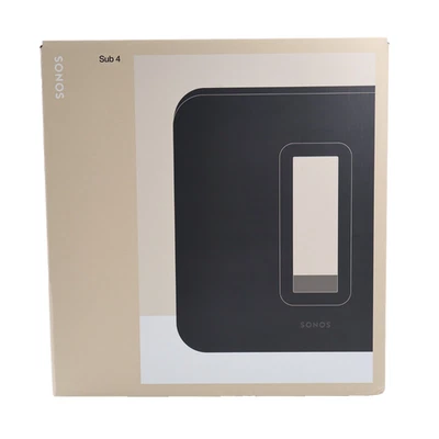 Subwoofer inalámbrico Sonos Sub 4, controladores dobles de pie, negro, Gen 4 Foto 1 de 4