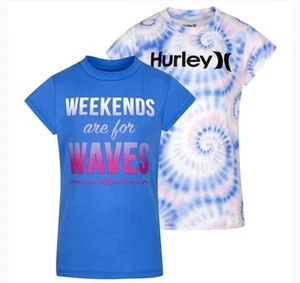 Hurley 2 pack short sleeve tee shirts new with tags Size girls large - Picture 1 of 5