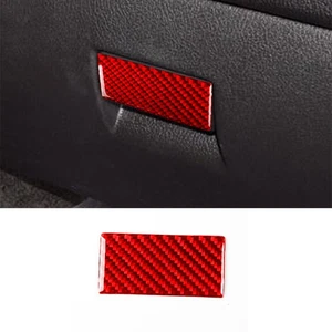 For Hummer H3 2006-10 Dashboard Co-pilot Glove Box Handle Cover Red Carbon Fiber - Picture 1 of 14