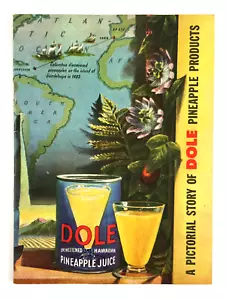 Tarjeta y folleto de visitantes Dole Hawaiian Pineapple Facility Honolulu Hawaii 1944 - Imagen 1 de 12