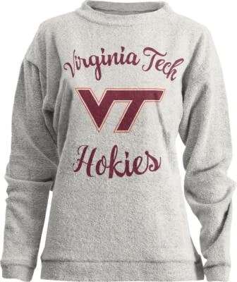 Womens Virginia Tech VT Hokies Sweatshirt Comfy Terry L/S Crew - Image 1 of 4