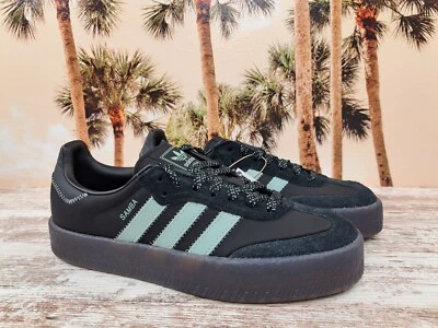 Adidas Originales Sambae Samba Negro Verde Haze Tenis Mujer Talla 8.5 NUEVO Foto 1 de 4