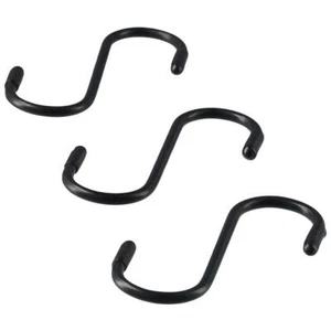 12pcs 8cm Metal S Hook Black Heavy Duty S Hooks Vinyl Coated S Hooks Kitchen - Picture 1 of 10