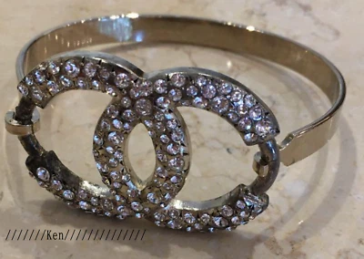 CHANEL браслет браслет подлинный Coco CC винтажный золотой камень 04A редкая 15 см F/S подарок - Изображение 1 из 4