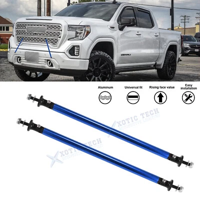 Pair Drift Style Car Bumper Splitter Diffuser Rod Strut Bar For GMC Sierra Yukon - Image 1 of 4