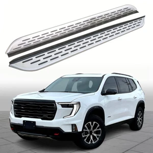 Black Silver Running Board fits for GMC Acadia 2024 2025 Side Steps Nerf Bar 2PC - Picture 1 of 9