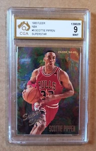 Scottie Pippen Fleer Super Star 1994/95 - CGA 9 MINT not PSA - Picture 1 of 2