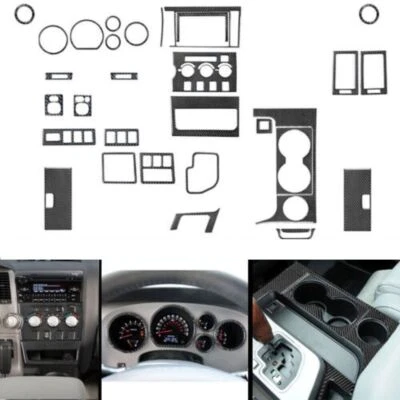 Juegos de embellecedores interiores de auto de fibra de carbono para Toyota Tundra 2007-2013 29 piezas Foto 1 de 4