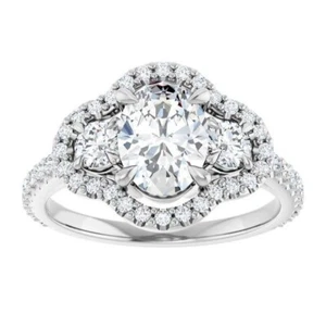 1 ct Oval Cut D-VVS1 Moissanite Wedding Engagement Ring S925 Sterling Silver - Picture 1 of 12