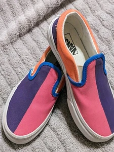 Vans Classic Slip-On Retro Court Sneaker pink/lila/orange Gr. Jugend 1 - Bild 1 von 8