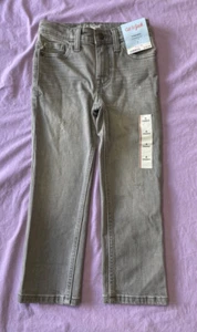 Cat & Jack Girls straight distressed jeans gray - Picture 1 of 2