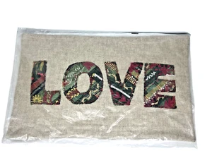 Pottery Barn Wintertraum Lendenkissenbezug Weihnachten Liebe 16 x 26 Zoll - Bild 1 von 4