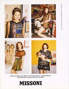 Missoni Margherita Josefine Pigeon Leighton Meesler 2011 anuncio de revista de 1 página - Imagen 1 de 1
